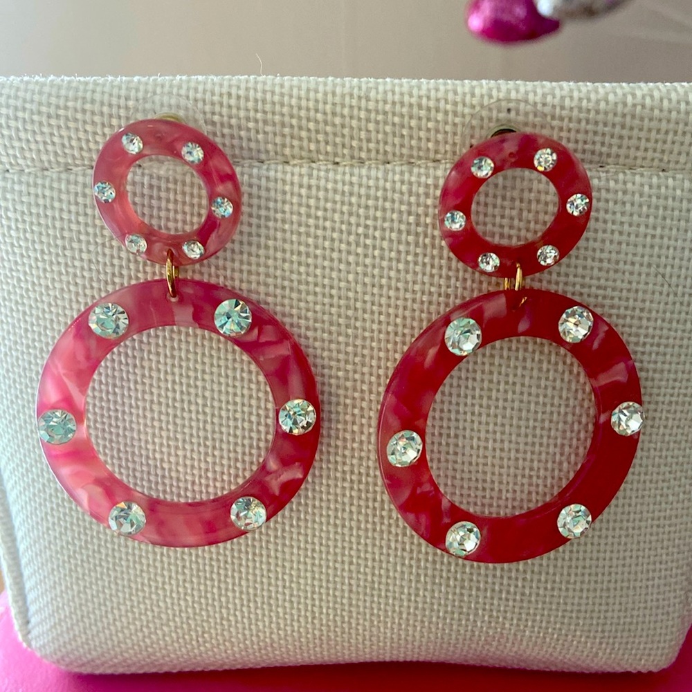 2 1/4” Drop Pink Fashion Earrings